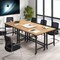 Costway 1/2/4 PCS Rolling Computer Desk Metal Frame PC Laptop Table Wood Top Study Workstation